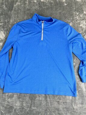 PGA Tour Mens Blue Long Sleeve Quarter-Zip Pullover XL